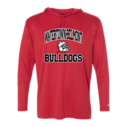 WB Youth Football -  Adult LS Performance Tee with Hood
