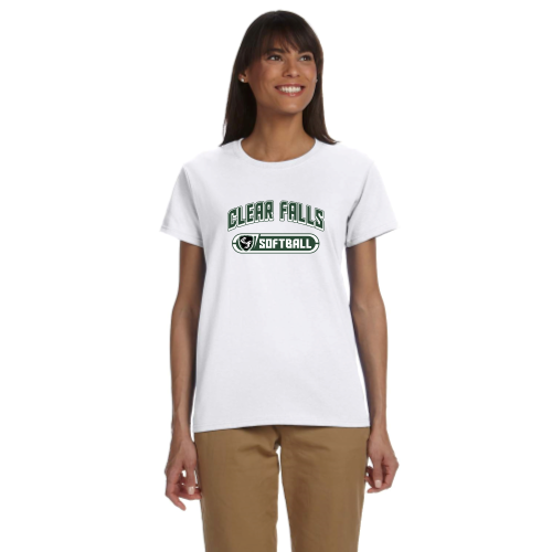 Load image into Gallery viewer, Clear Falls - Softball - Ladies Short Sleeve Cotton Tee
