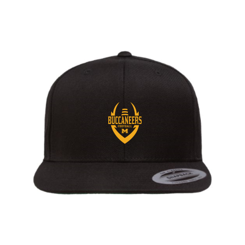 Milford Buccaneers - Black - Premium Flat Bill Snapback