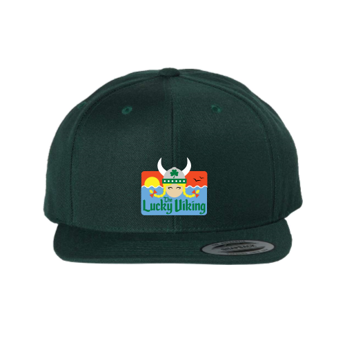 Load image into Gallery viewer, The Lucky Viking - Premium Flat Bill Snapback
