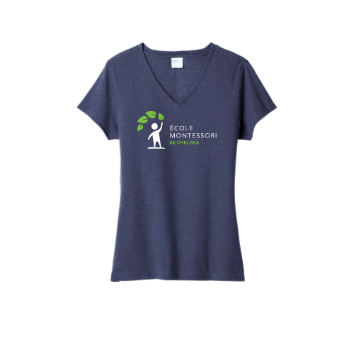 Load image into Gallery viewer, Ecole Montessori - Port &amp; Company Ladies Fan Favorite Blend V-Neck Tee
