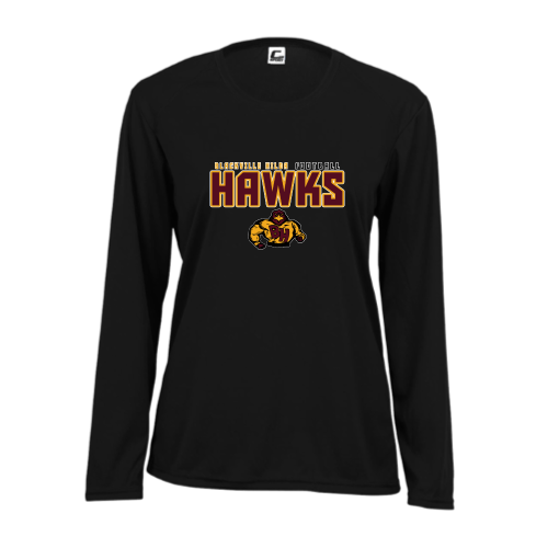 Load image into Gallery viewer, Blackville Hilda Football - Ladies LS Performance Tee
