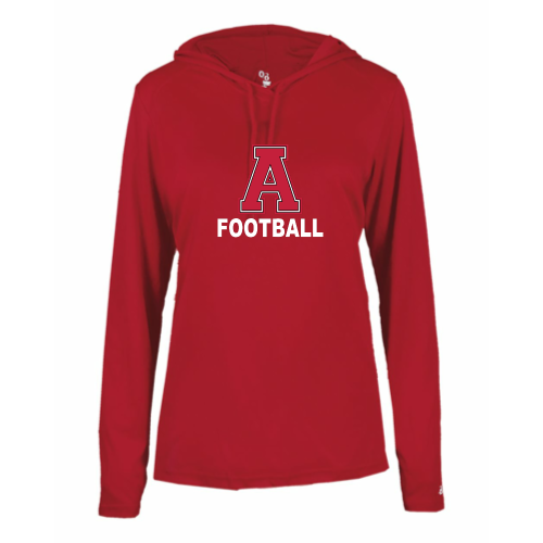 Load image into Gallery viewer, Arcadia High School - Ladies LS Performance Tee with Hood
