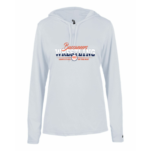 Beech High School Wrestling - Ladies LS Performance Tee with Hood