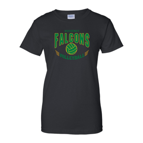 Huguenot Volleyball - Ladies Short Sleeve Cotton Tee