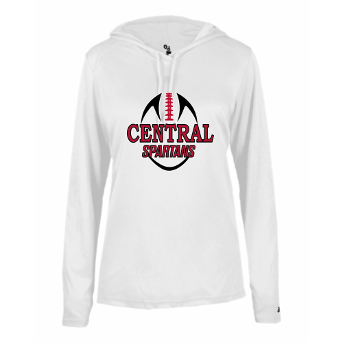 Central Davidson - Ladies LS Performance Tee with Hood