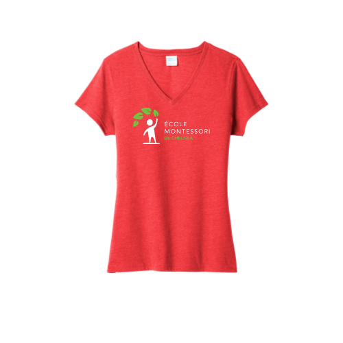 Ecole Montessori - Port & Company Ladies Fan Favorite Blend V-Neck Tee