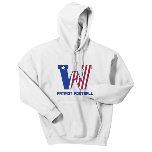 Washington Patriot Football - Adult Pullover Hood Sweatshirt