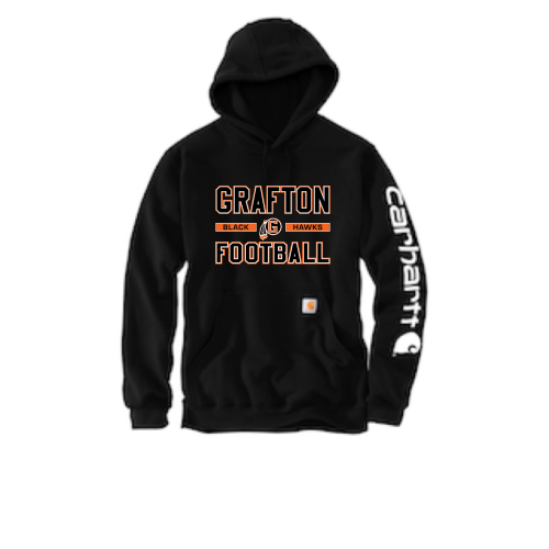 Grafton Black Hawks - Carhartt Midweight Hooded Logo Sweatshirt
