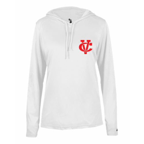 Coosa Valley Softball - Ladies LS Performance Tee with Hood