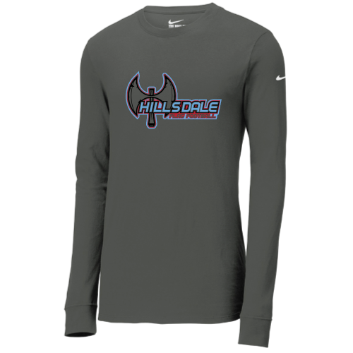 Load image into Gallery viewer, Hillsdale Football - Nike Dri-FIT Cotton/Poly Long Sleeve Tee
