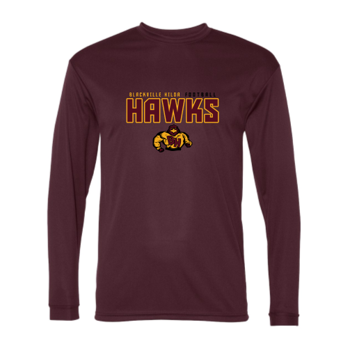 Load image into Gallery viewer, Blackville Hilda Football - Adult LS Performance Tee
