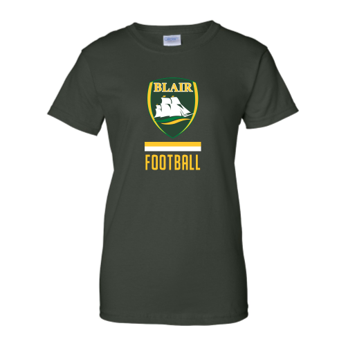 Load image into Gallery viewer, Blair Football - Ladies Short Sleeve Cotton Tee
