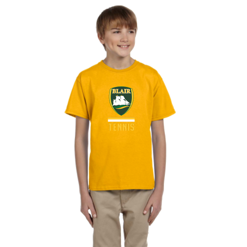 Load image into Gallery viewer, Blair Tennis - Youth Short Sleeve Cotton Tee
