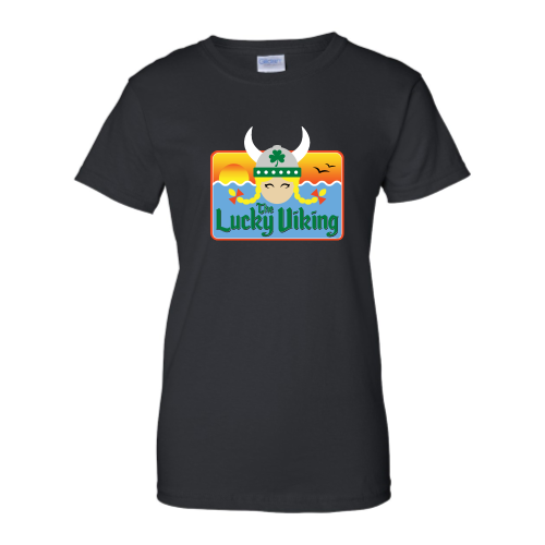 Load image into Gallery viewer, The Lucky Viking -  Ladies Short Sleeve Cotton Tee
