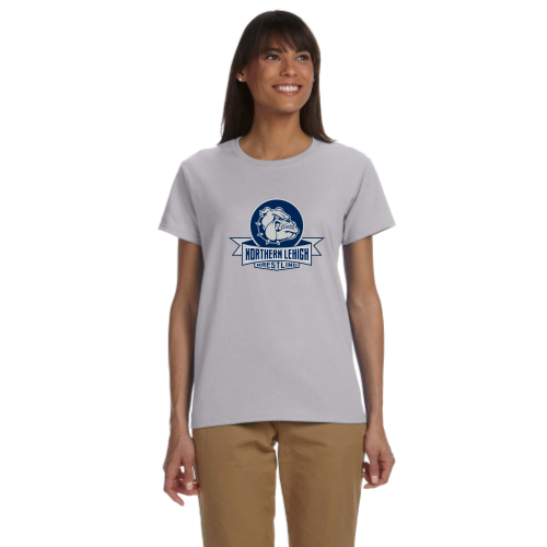 Load image into Gallery viewer, Northern Lehigh Wrestling Bulldog - Ladies Short Sleeve Cotton Tee
