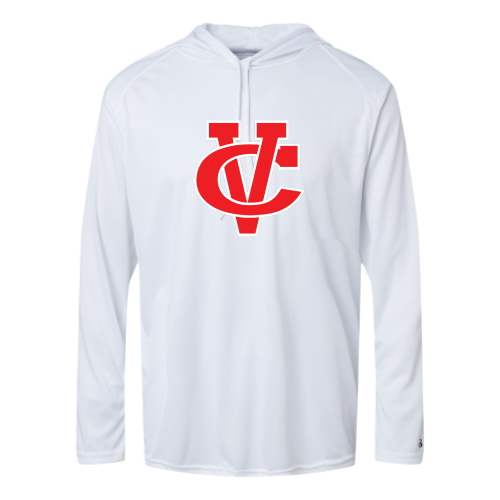 Load image into Gallery viewer, Coosa Valley Academy Baseball - Adult LS Performance Tee with Hood
