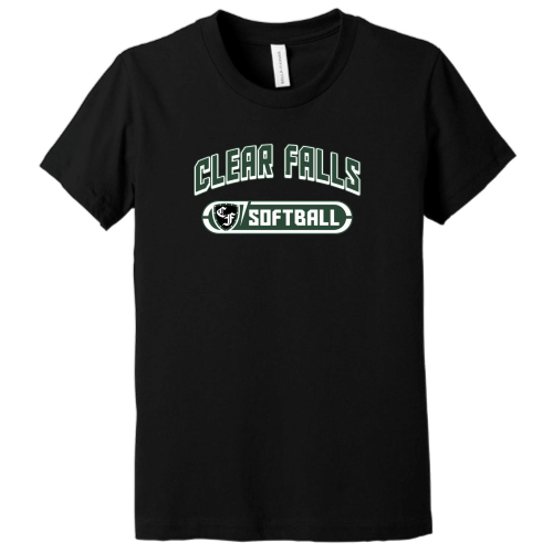 Clear Falls - Softball - Canvas Adult Short Sleeve Cotton Tee