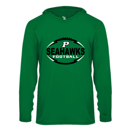 Load image into Gallery viewer, Peninsula Youth Seahawks - Youth LS Performance Tee with Hood
