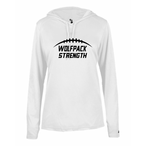 Lincoln HS - Ladies LS Performance Tee with Hood