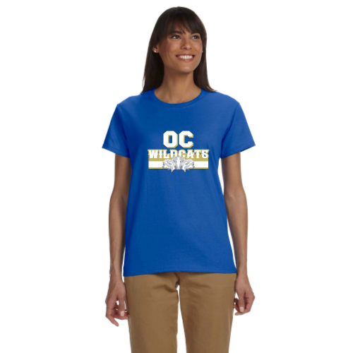 Load image into Gallery viewer, OC Wildcats - Ladies Short Sleeve Cotton Tee
