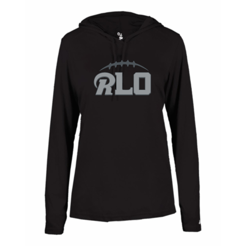 RLO Football -  Ladies LS Performance Tee with Hood