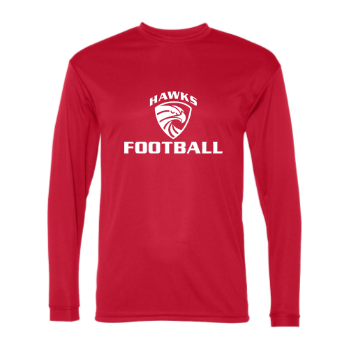 Load image into Gallery viewer, HADLEY - Hawks Football - Adult LS Performance Tee
