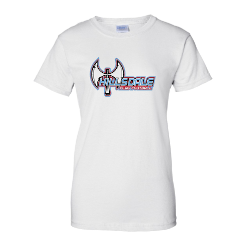 Load image into Gallery viewer, Hillsdale Football - Ladies Short Sleeve Cotton Tee
