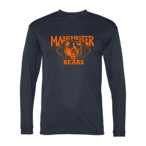 Manchester Bears Football -  Adult LS Performance Tee