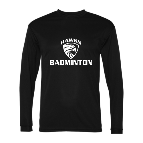 HADLEY - Hawks Badminton - Adult LS Performance Tee