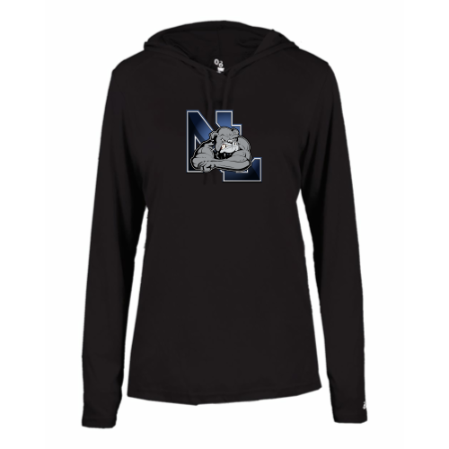 Northern Lehigh Wrestling -Ladies LS Performance Tee with Hood