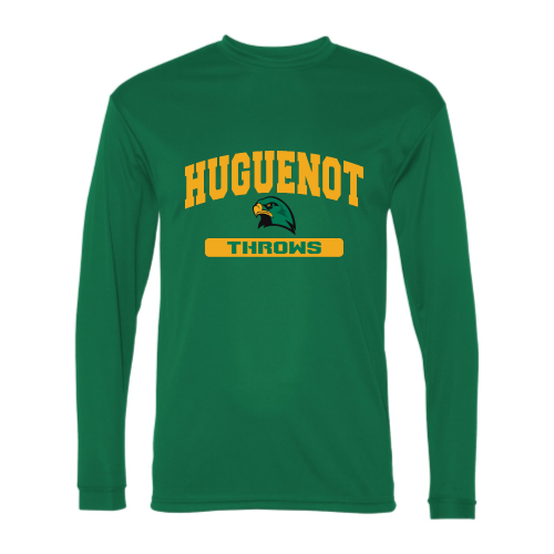 Huguenot Track and Field Throws - Adult LS Performance Tee