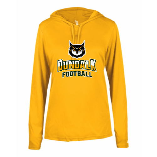 Load image into Gallery viewer, Dundalk High School - Ladies LS Performance Tee with Hood
