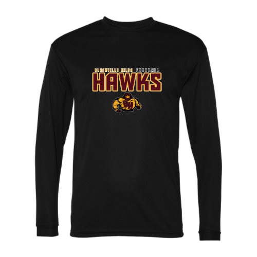 Load image into Gallery viewer, Blackville Hilda Football - Adult LS Performance Tee
