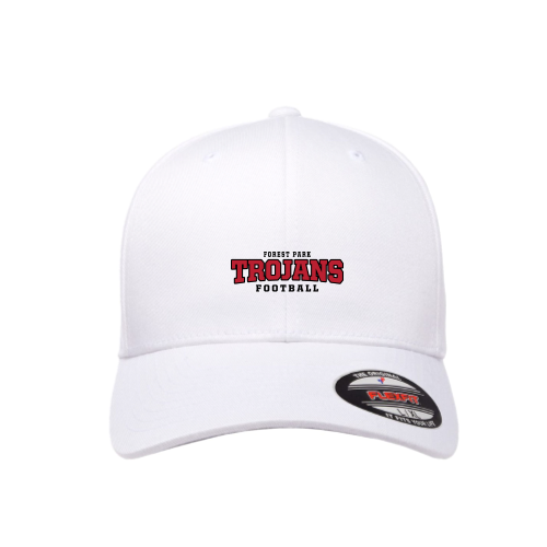 Forest Park Trojans - White - Cotton Blend Fitted Cap