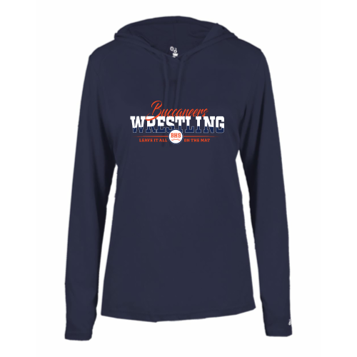 Load image into Gallery viewer, Beech High School Wrestling - Ladies LS Performance Tee with Hood
