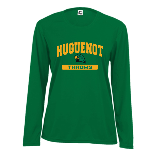 Load image into Gallery viewer, Huguenot Track and Field Throws - Ladies LS Performance Tee
