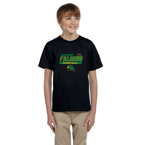 Huguenot Basketball -  Youth Short Sleeve Cotton Tee