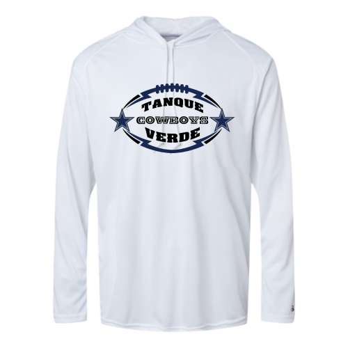 Tanque Verde Cowboys - Adult LS Performance Tee with Hood