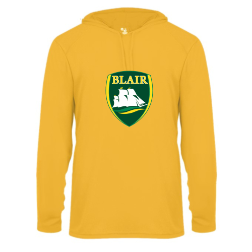 Load image into Gallery viewer, Blair Middle School - Adult LS Performance Tee with Hood
