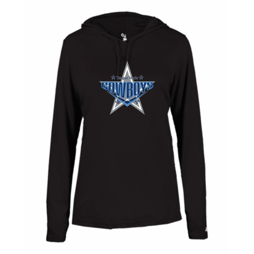 Load image into Gallery viewer, Tanque Verde YFB - Ladies LS Performance Tee with Hood
