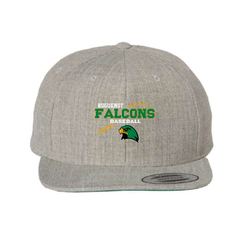 Load image into Gallery viewer, Huguenot Baseball - Premium Flat Bill Snapback
