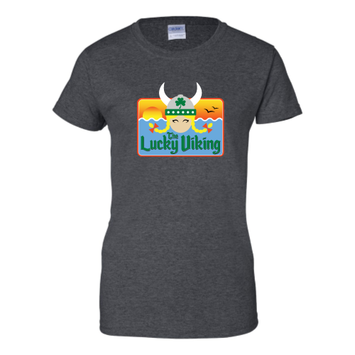 Load image into Gallery viewer, The Lucky Viking -  Ladies Short Sleeve Cotton Tee
