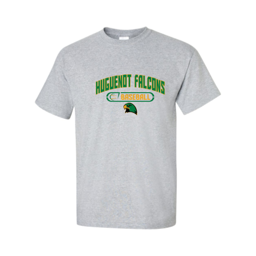 Load image into Gallery viewer, Huguenot Falcons Baseball - Adult Short Sleeve Cotton Tee
