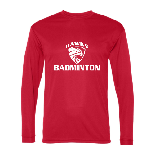 HADLEY - Hawks Badminton - Adult LS Performance Tee