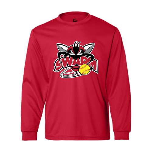 Load image into Gallery viewer, Heyworth Swarm - SoftBall - Ladies LS Performance Tee
