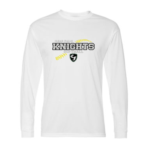 Load image into Gallery viewer, Clear Falls Knights - Softball - Adult LS Performance Tee
