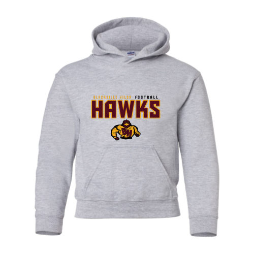 Load image into Gallery viewer, Blackville Hilda Football - Youth Pullover Hood Sweatshirt
