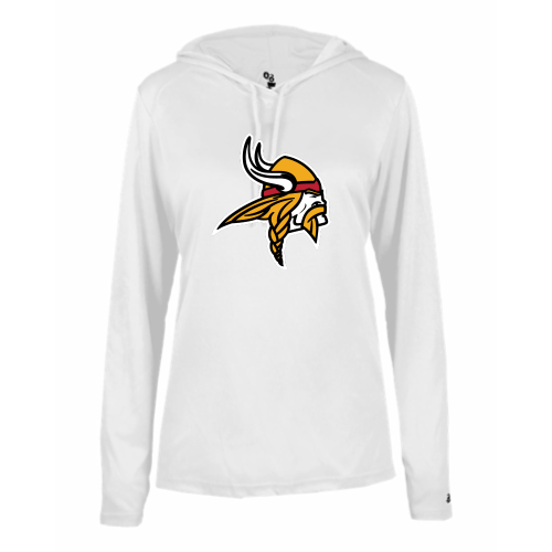 Mills Football - Ladies LS Performance Tee with Hood