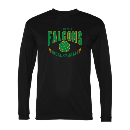 Huguenot Volleyball - Adult LS Performance Tee